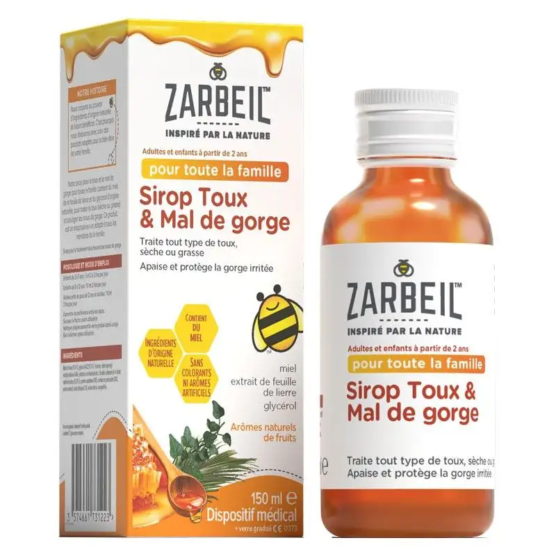 Zarbeil Sirop Toux et Mal de Gorge Enfants - 150ml