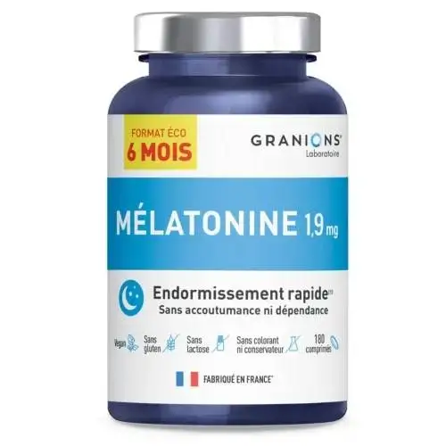 GRANIONS - Mélatonine 1,9mg - Eco Pack 6mois