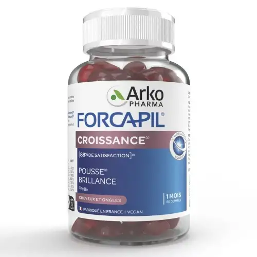 FORCAPIL - Croissance Force Pousse et Brillance - 60 gommes