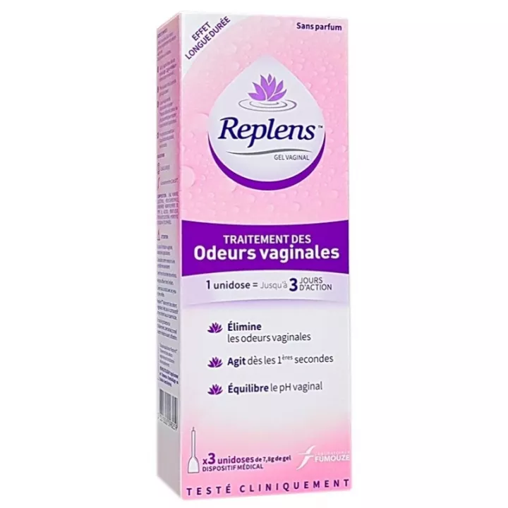 Replens Gel Traitement des Odeurs Vaginales 3 unidoses