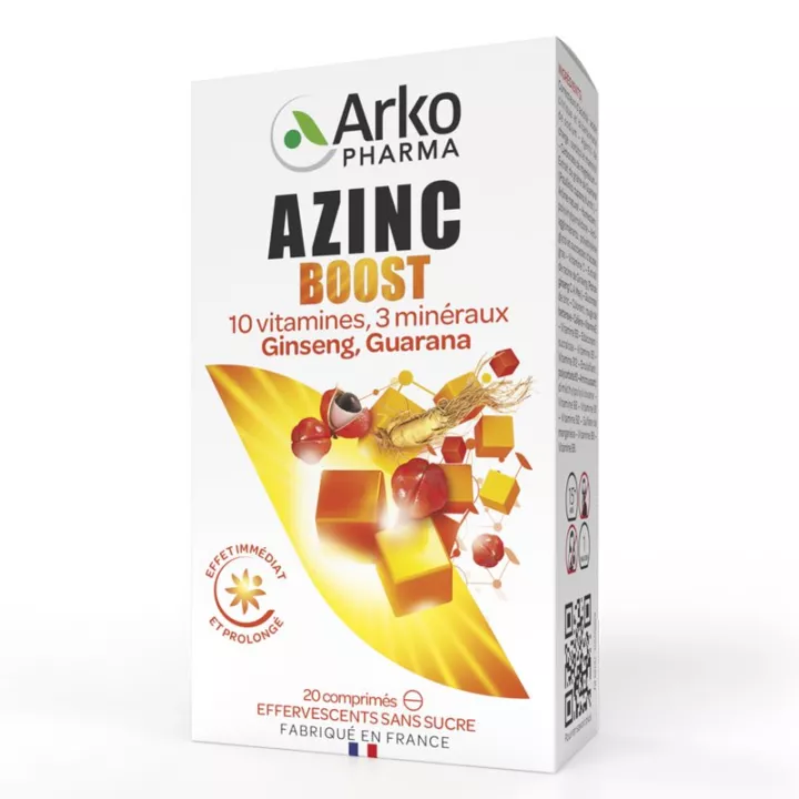 Arkopharma Azinc Boost Ginseng Guarana 20 Comprimés