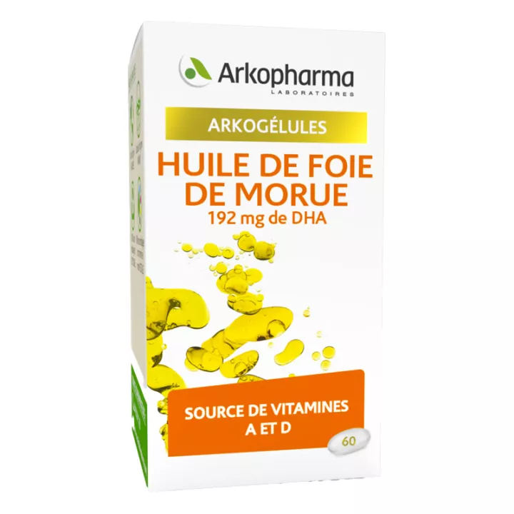 Arkogélules Huile de Foie de Morue Source de Vitamines A et D