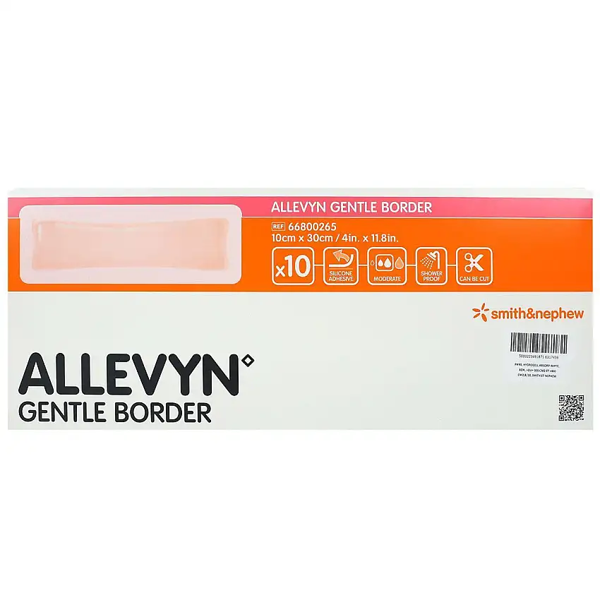 Allevyn Gentle/Bord 10x30 cm x10