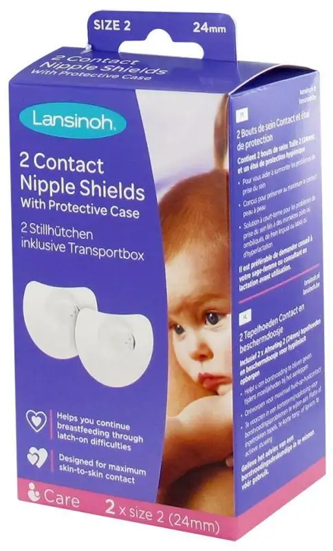2 Bouts de Sein Contact et Étui de Protection - Taille : 24 mm