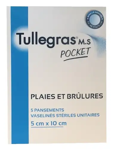 TULLEGRAS POCKET : 5 Tulles gras 5 cm x 10 cm [MYLAN]