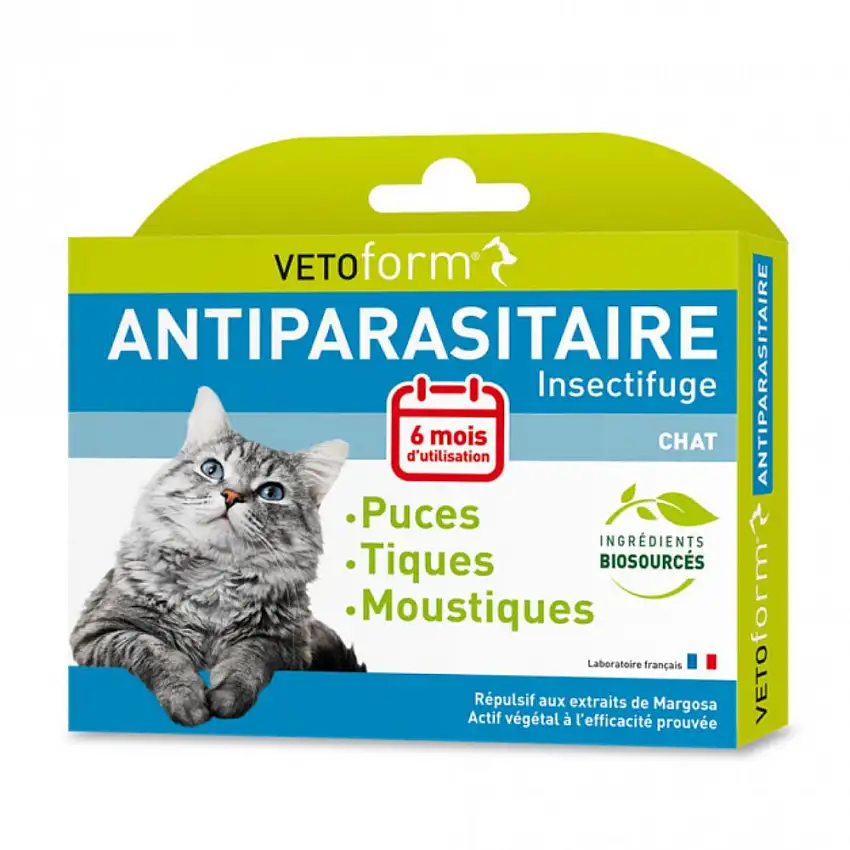 Vetoform Pipette antiparasitaire Chat 6 pipettes