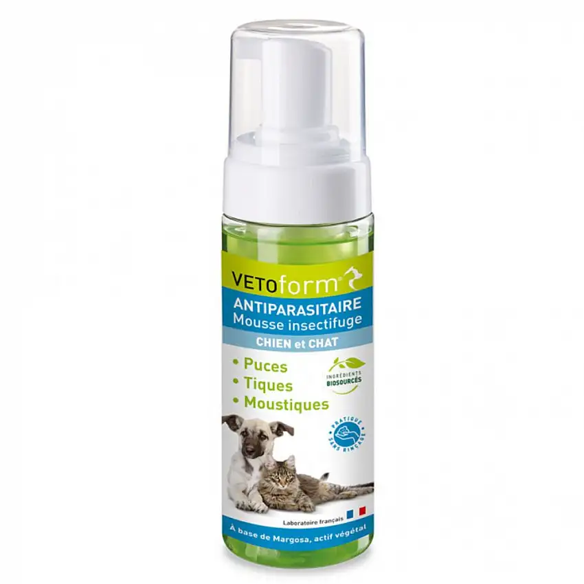 Vetoform mousse insectifuge chat et chien 150 ml