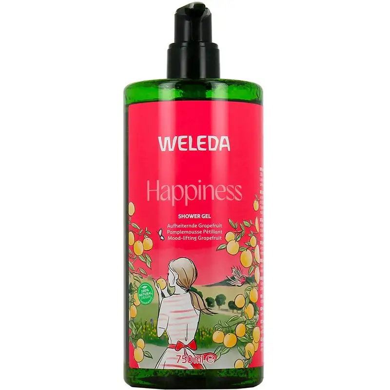Weleda Energy Gel Douche Happiness BIO - 750 ml - Fraîcheur, vitalité, peau douce et revitalisée