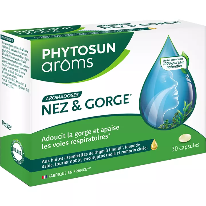 Phytosun Aroms Aromadoses Nez et Gorge 30 capsules