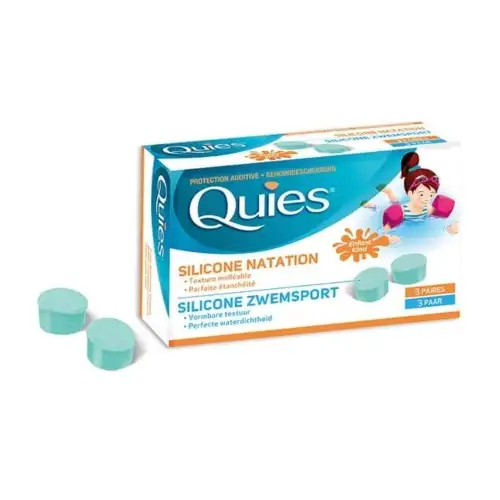 QUIES NATATION ENFANT Protections Auditives Silicone (3 paires de bouchons Quies)