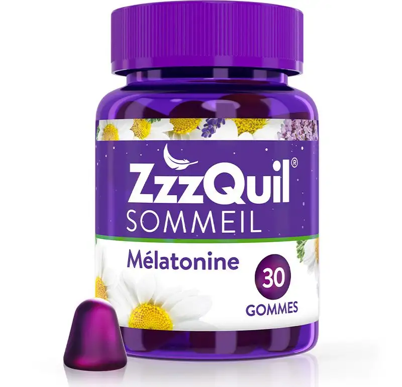 ZzzQuil 30 Gummies Arôme Fruits des Bois - Complément alimentaire pour le sommeil, aide à s'endormir vite