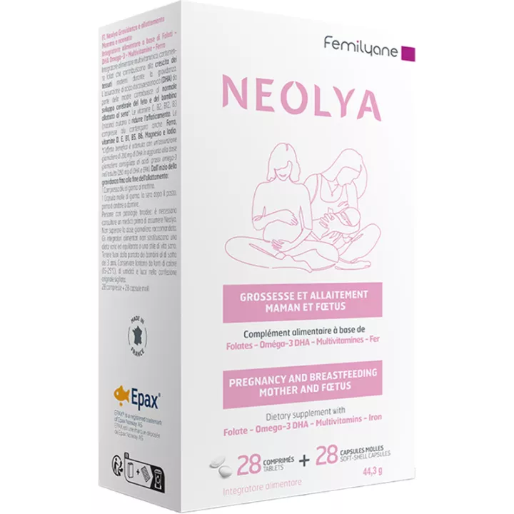 Femilyane Neolya Grossesse Allaitement 28 caps+ 28 comprimés