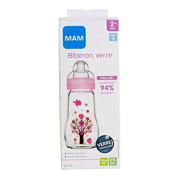 Mam Bib Tétine Débutant Rose 260ml