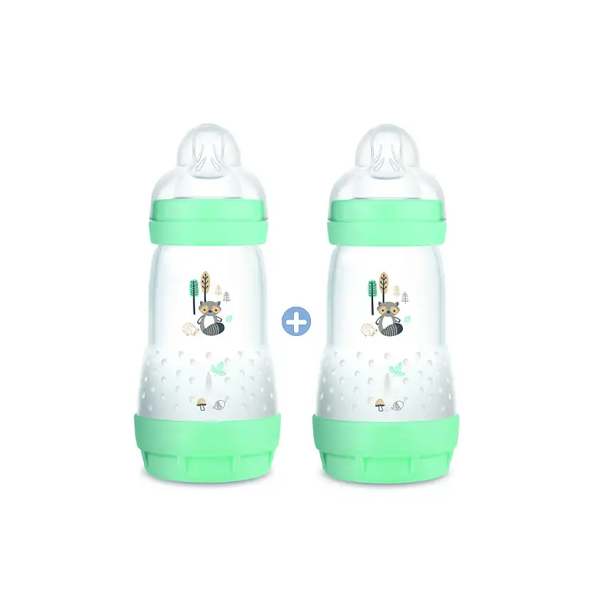 Mam Biberon Anti-colique 260ml D2 Aqua Lot de 2