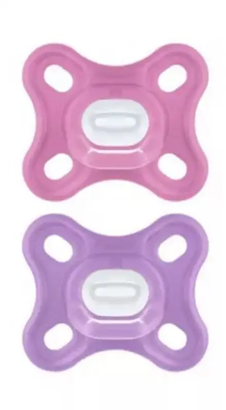 2 Sucettes Comfort +0 Mois en Silicone - 2 Unités