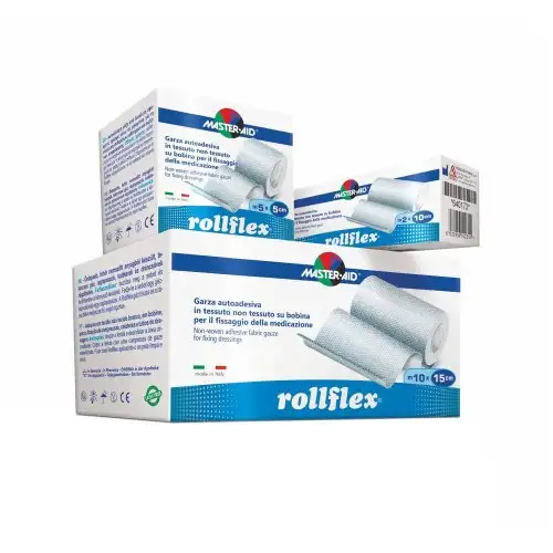 Master-Aid® Rollflex® Gaze auto-adhésive Tissu non tissé 10 x 10 cm