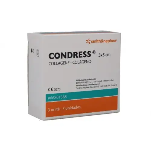 Condress Pansement Au Collagène Équin 5x5cm 3 Pièces