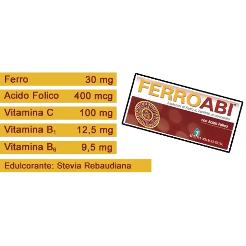 Abi Pharmaceutical Ferroabi 20 sachets de chocolat orosoluble