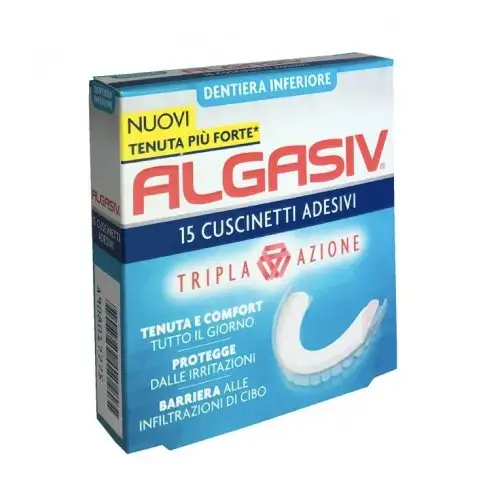 Algasiv Adhésif Prothèse Inférieure 15 Pièces