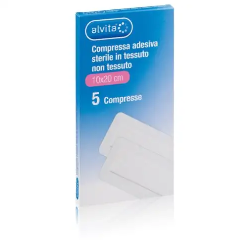 Alvita Compresse Adhésive Stérile Taille 10x20cm