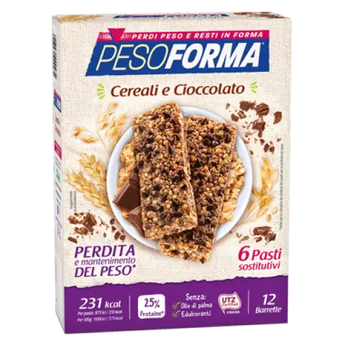 Pesoforma Barres De Céréales Et De Chocolat 6 Repas 12 Barres