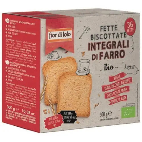 Biscottes d'épeautre complet 300g