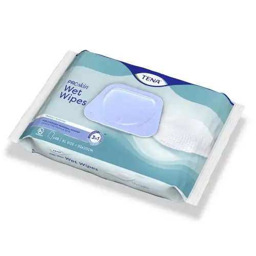 Tena Wet Wipe Lingettes humides 3 en 1 48 pièces