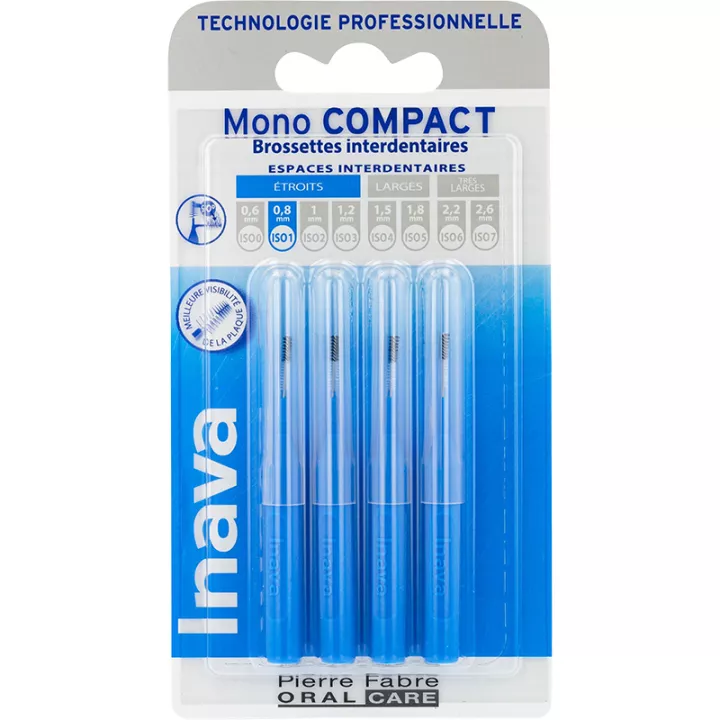 Inava Mono Compact Brossettes Interdentaires 0.8 mm