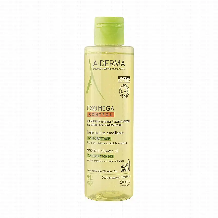 A-DERMA Exomega Control - Huile lavante émolliente flacon 200ml