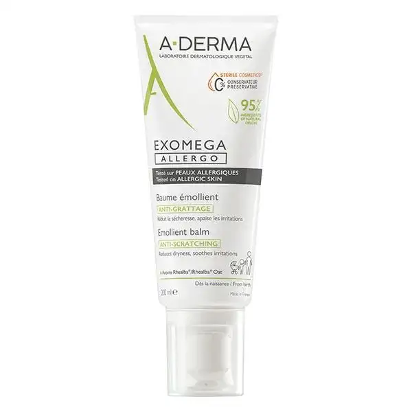A-Derma Exomega Allergo Baume Émollient Anti-Grattage 200ml