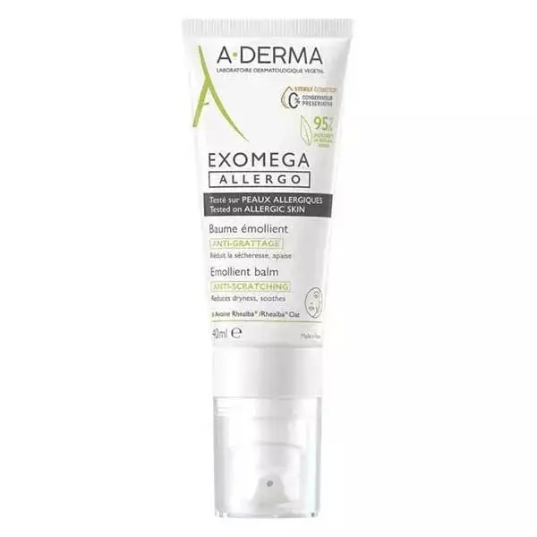 A-Derma Exomega Allergo Baume Emollient Anti-Grattage 40ml