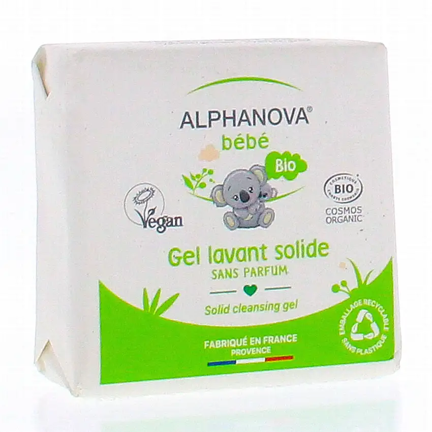 ALPHANOVA Bébé - Gel lavant solide bio 100g