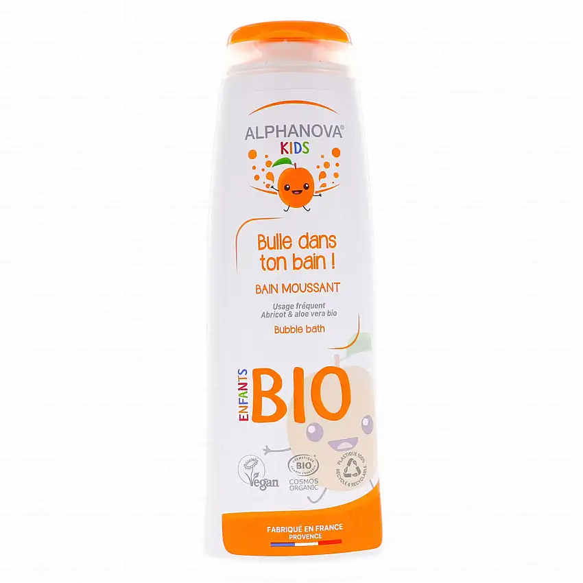 ALPHANOVA Kids - Bulle dans ton bain ! Bain moussant Abricot et Aloe Vera Bio 250ml