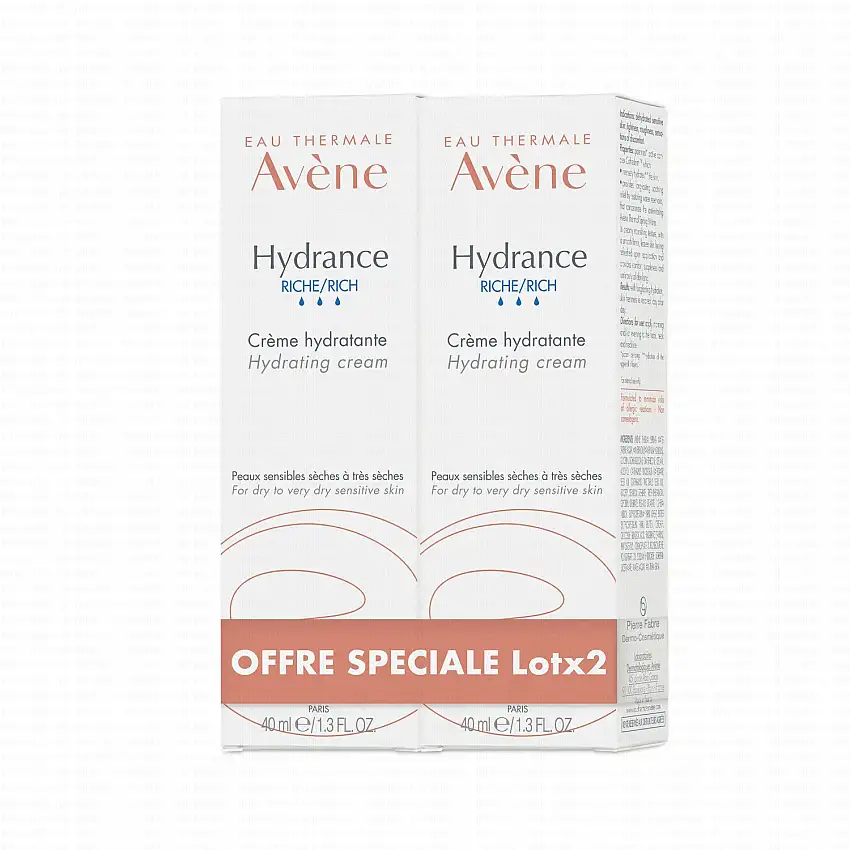 AVÈNE Hydrance crème riche hydratante lot de 2 x 40ml