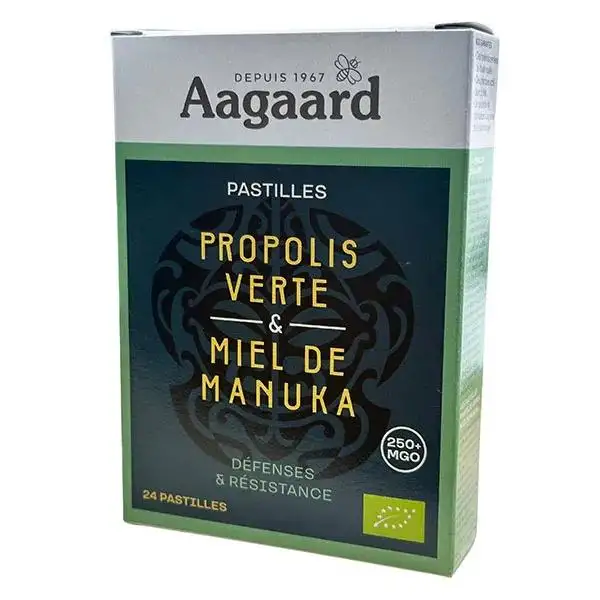 Aagaard Propolis Pastilles propolis verte & miel de manuka 24 Pastilles*