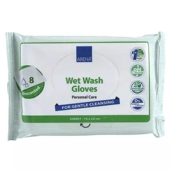 Abena Frantex Gants de Toilette Imprégnés 15 x 22cm 8 unités