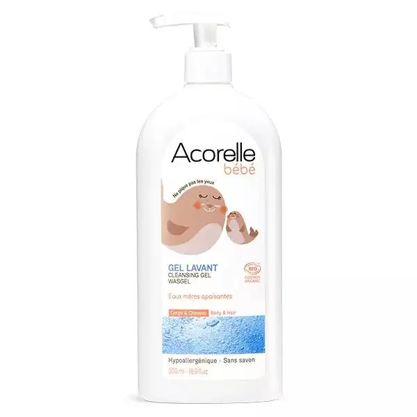 Acorelle Bébé Gel Lavant Corps et Cheveux 500ml