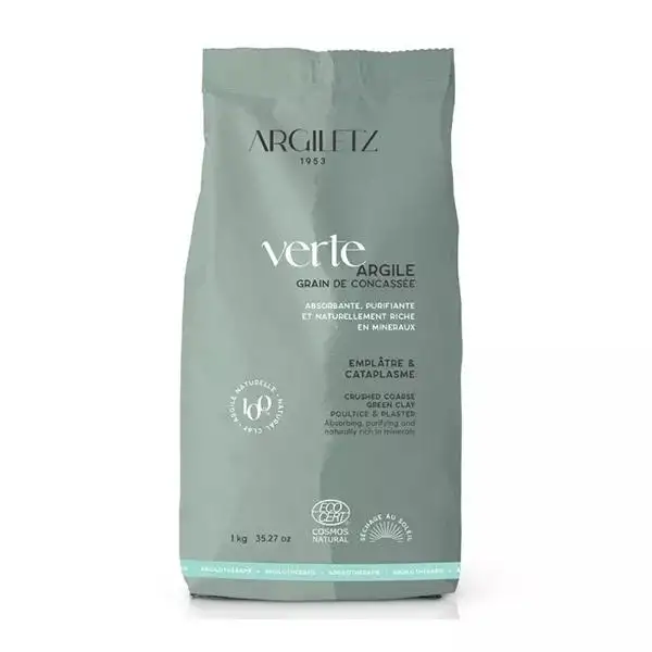 Argiletz Argile verte concassée sachet de 1kg