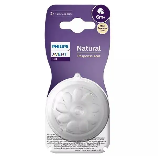 Avent Tétine Natural Response LQ +6m Épais Lot de 2