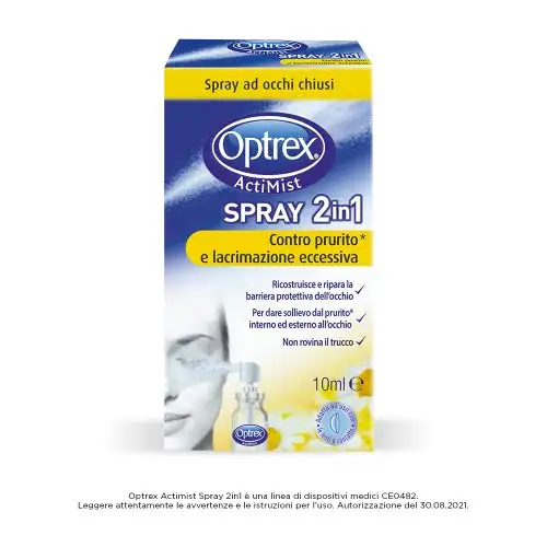 ActiMist Spray 2en1 Démangeaisons Et Déchirures Optrex 10ml