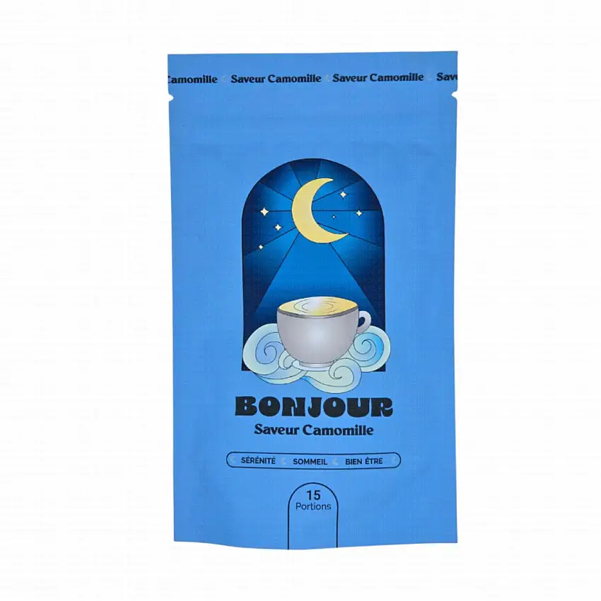 BONJOUR Boisson aux champignons adaptogènes Saveur Camomille 90g - 15 doses
