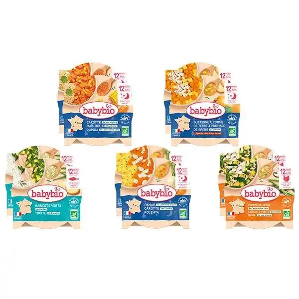 Babybio Lot Assiettes Menu des 12 mois - 10x230g