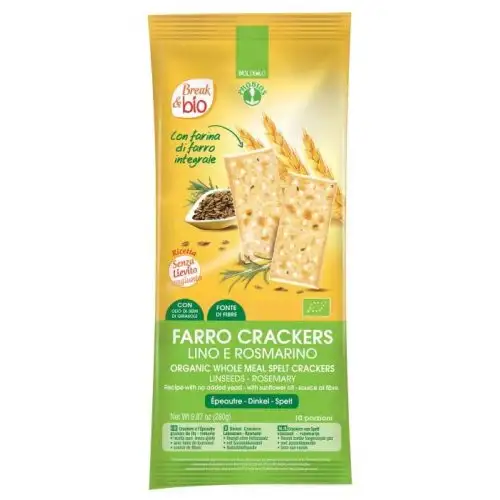 Break & Bio Farro Crackers Lin Et Romarin Probios 280g