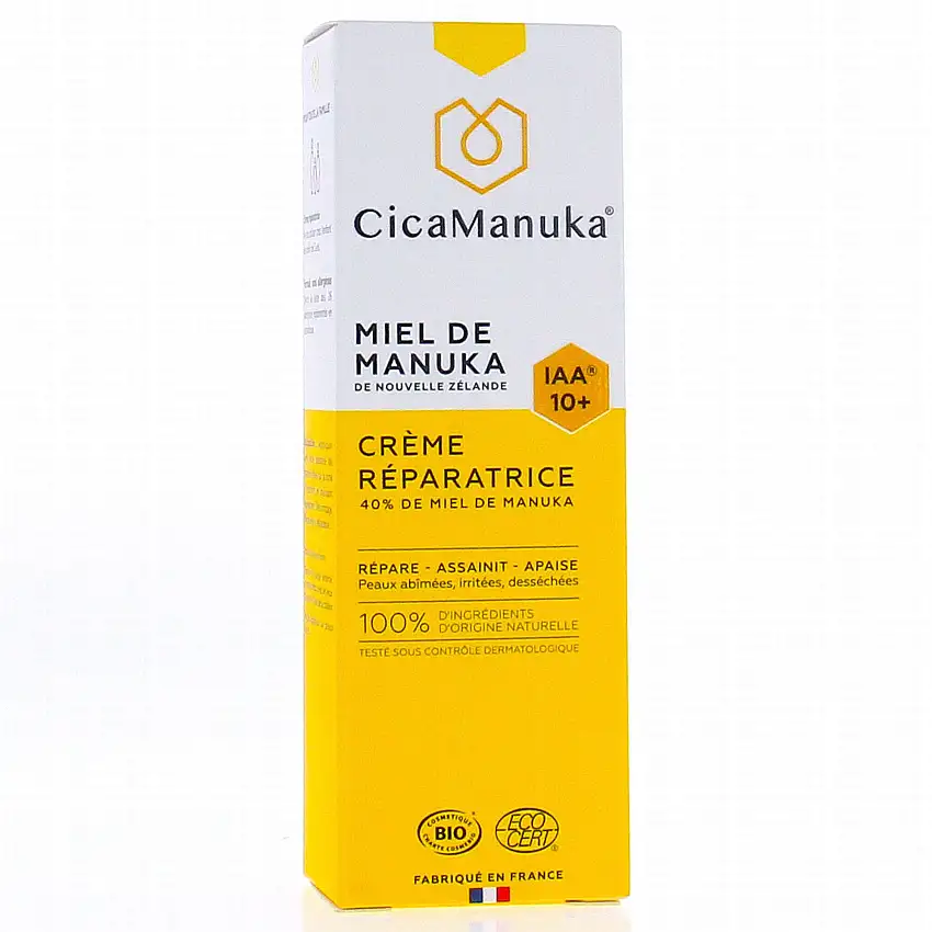 CICAMANUKA Crème réparatrice miel de manuka bio 40ml