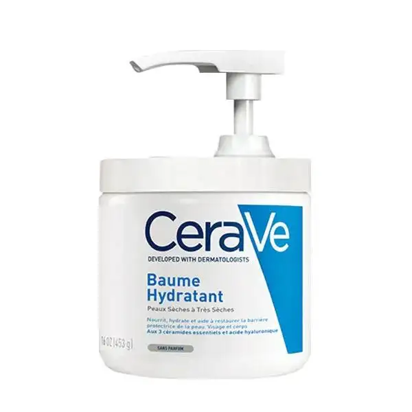 CeraVe Soins Baume Hydratant Visage Corps Pot Pompe 454g
