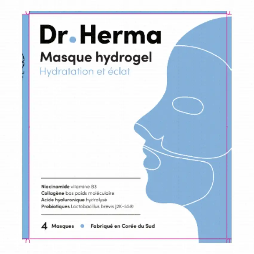 DR. HERMA Masque Hydrogel x4 masques