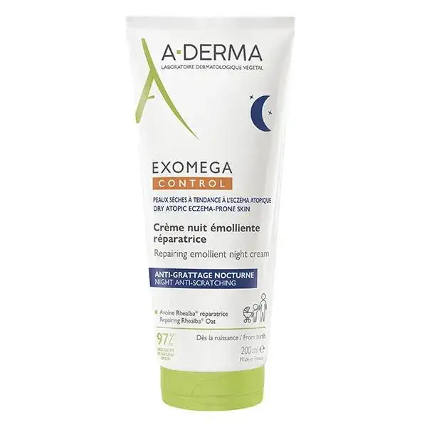 A-Derma Exomega Control Crème nuit émolliente réparatrice 200ml