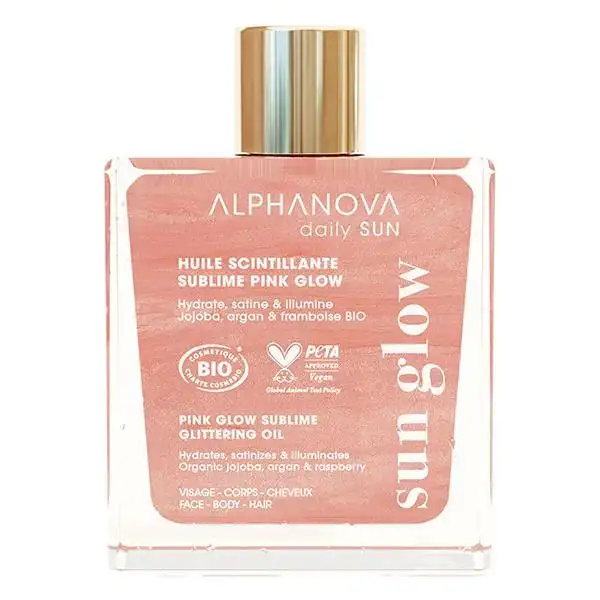 Alphanova Daily Sun Huile sublime scintillante pink glow -bio* 50ml