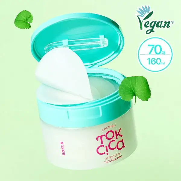 EDIT.B Calming Tok Cica Heartleaf Trouble Pad 70p 160ml