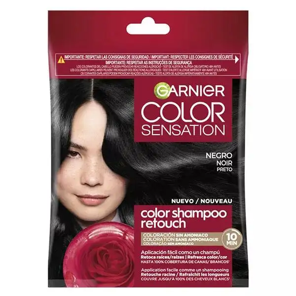 Garnier Color Shampoo Retouch Coloration Semi-Permanente Noir